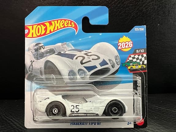 Hot Wheels Maserati Tipo 61 leksaksbil vit
