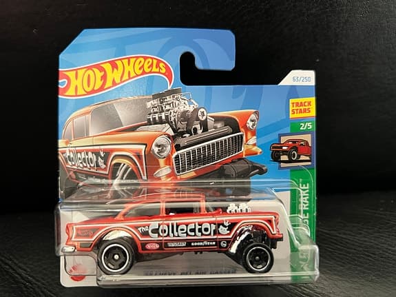Hot Wheels ’55 Chevy Bel Air Gasser leksaksbil röd