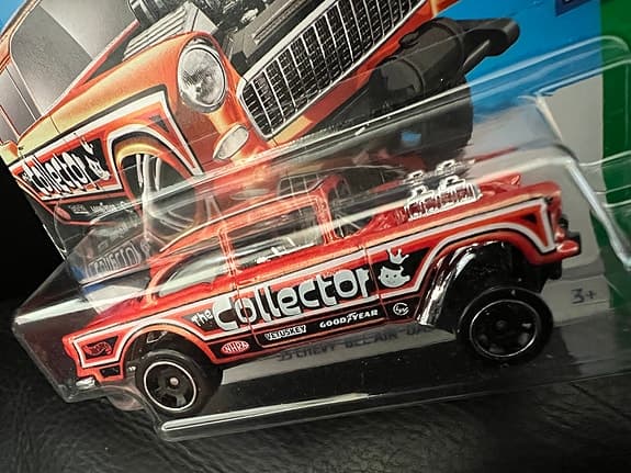 Hot Wheels ’55 Chevy Bel Air Gasser leksaksbil röd