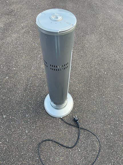 Silverline pelarfläkt grå terrassvärmare