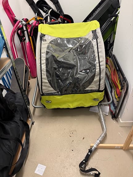 BTS cykelvagn för barn gul/grå