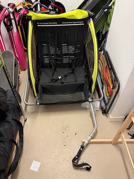 BTS cykelvagn för barn gul/grå