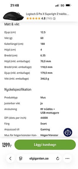 SteelSeries Apex Pro TKL Gen 3 RGB & Logitech G Pro X Superlight 2 trådlös