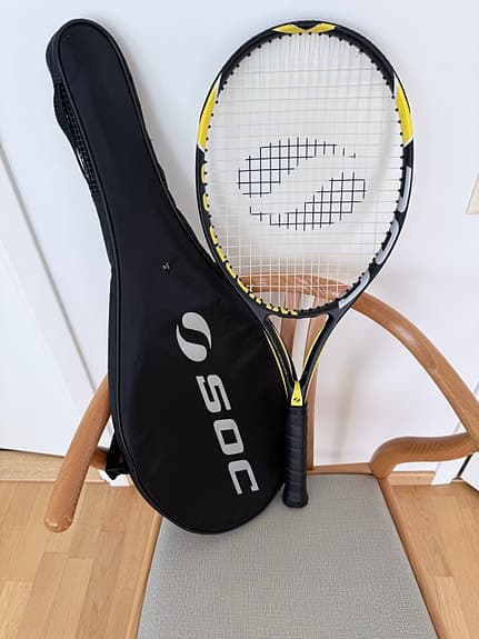 SOC Muscle Frame Graphite tennisracket size 2 svart/gul
