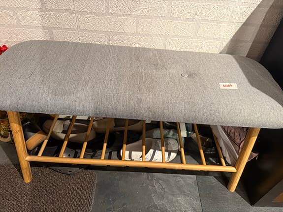 IKEA sittbänk med förvaring grå