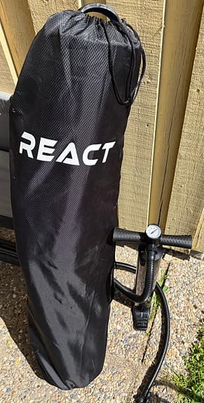 React airtrack blå/vit gymnastikmatta