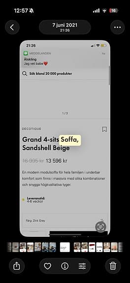 4 sitsig soffa från Ellos