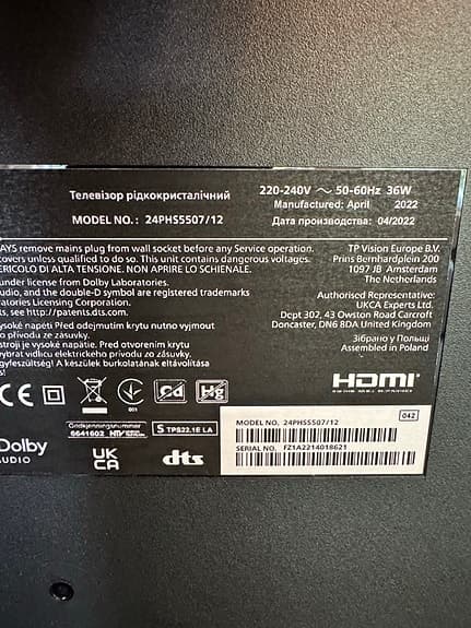 Philips 24PHS5507 24" LED-TV i nyskick EJ SMART!
