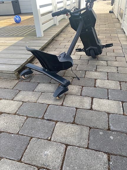 Eldriven trike gokart blå/svart för barn