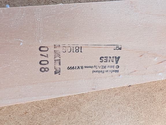 IKEA ÅNES rund spegel med träram