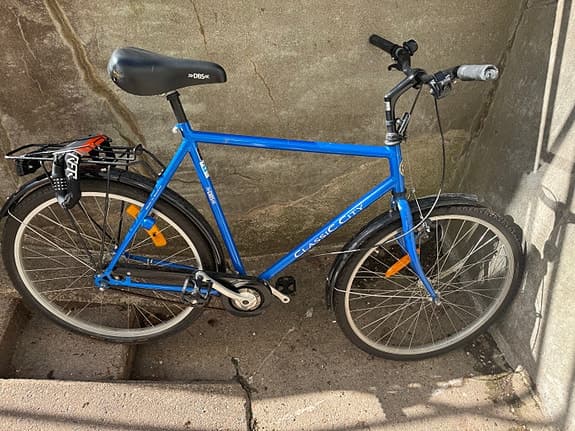 DBS herrcykel 28" ram L blå
