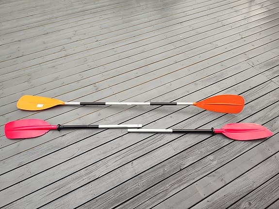 Dubbelpaddlar kajakpaddlar orange/rosa