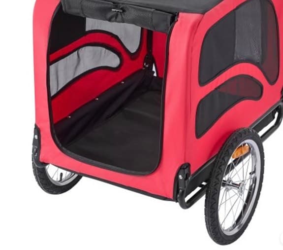 Vevor cykelvagn / cykelkärra för hund röd
