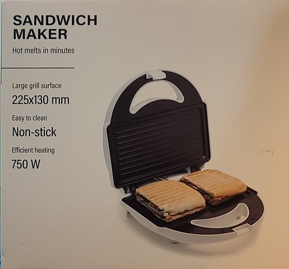 Sandwich Maker, Kjell & Company, Helt Ny!