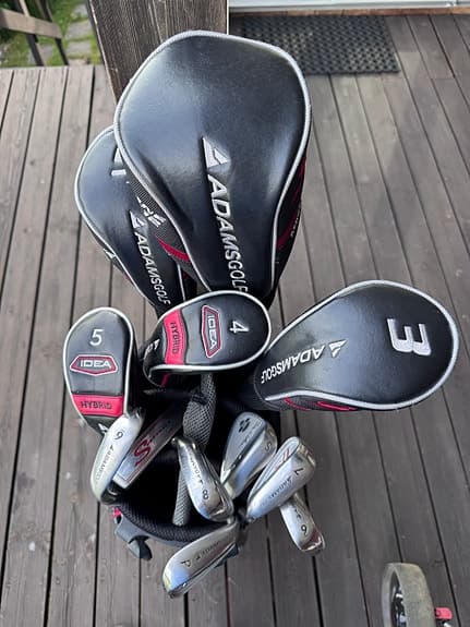 Komplett golfset herrar med bag, vagn och resefodral - 1 900 kr
