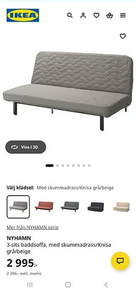 Bäddsoffa -  NYHAMN IKEA
