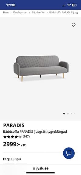 Bäddsoffa Paradis