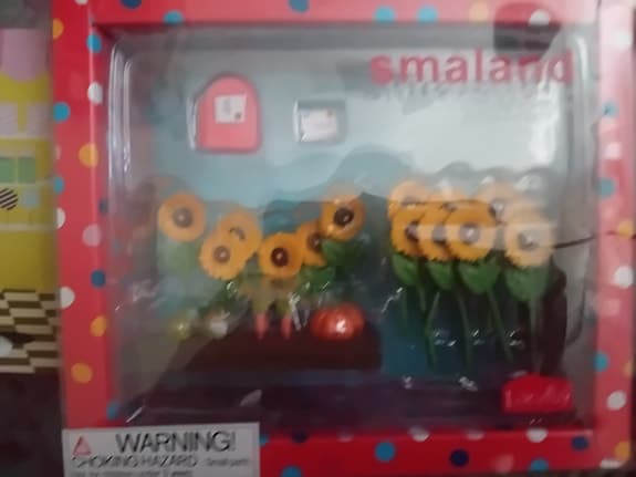 Lundby Småland dockskåpstillbehör blommor och butik