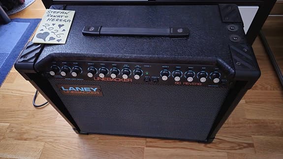 Unik Förstärkare från 1986 LANEY Linebacker 50 Reverb i Samlarskick