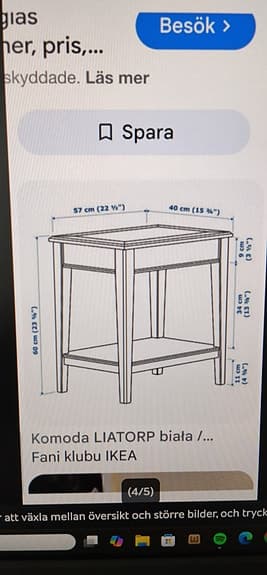 Ikea Liatorp sidobord/avlastnings bord
