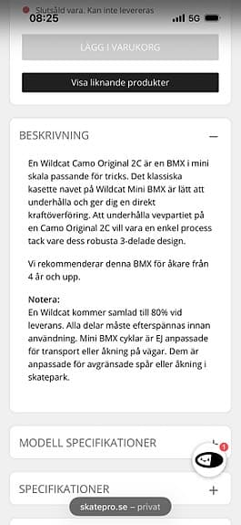 Wildcat mini BMX