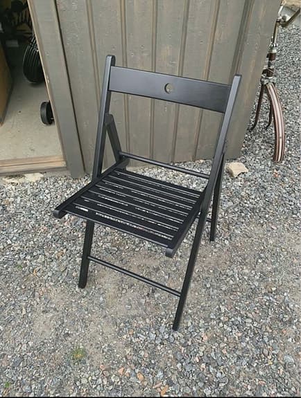 4st IKEA TERJE fällstol svart