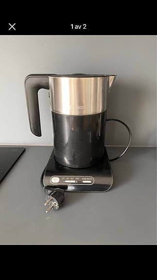 Bosch vattenkokare svart rostfritt stål
