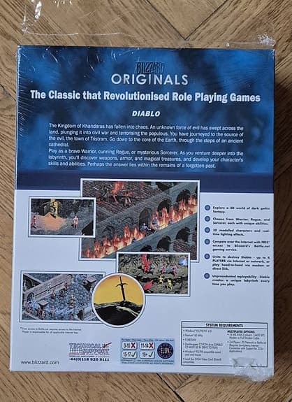 Diablo PC CD-ROM Blizzard Originals, Big Box