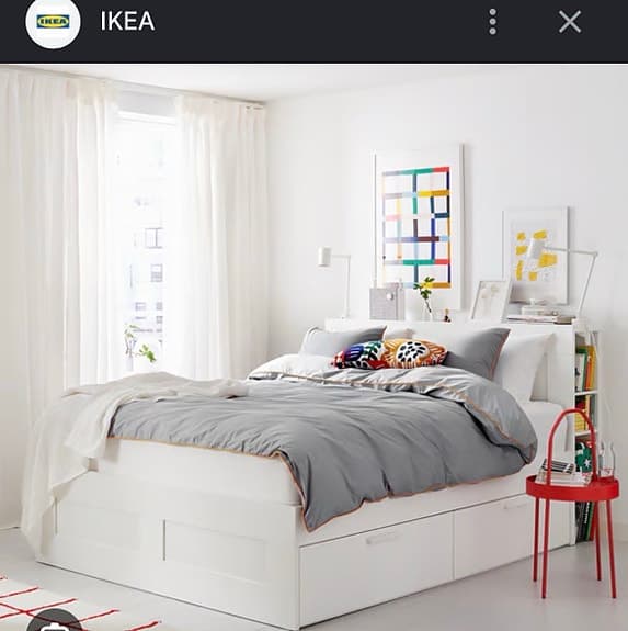 IKEA Brimnes 160cm vit sängstomme