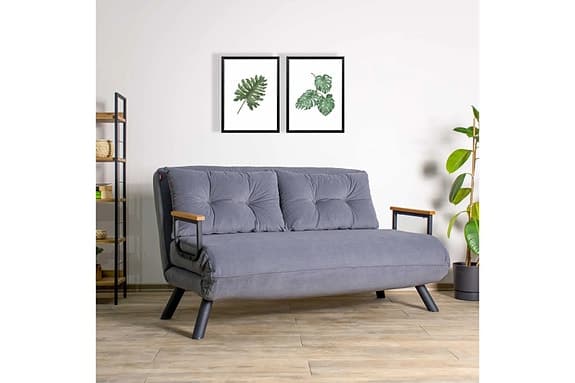 Bäddsoffa 2-sits grå