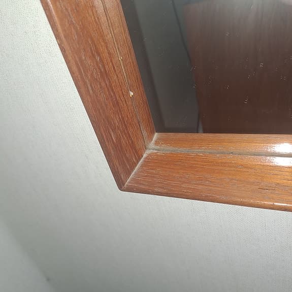 Retro spegel i teak 1950-tal