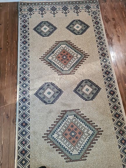 Stil matta gångmatta beige mönstrad Atlas Halilari Turkish