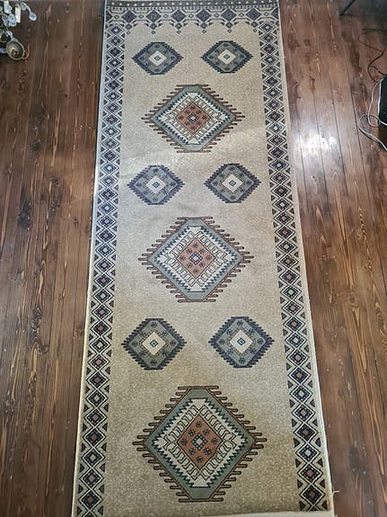 Stil matta gångmatta beige mönstrad Atlas Halilari Turkish