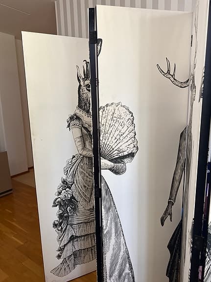 Rumsavdelare / väggskärm