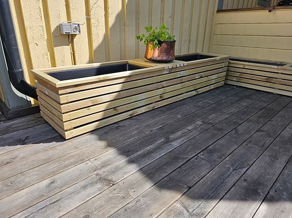 Odlingslådor för uteplats