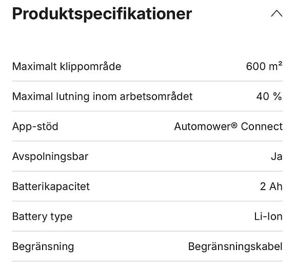 405X Husqvarna Automower robotgräsklippare