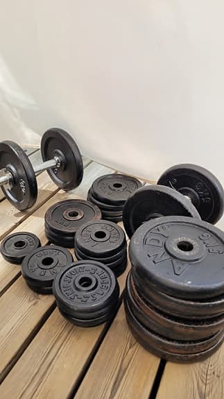 Andy/Skip sport hantlar med viktskivor
