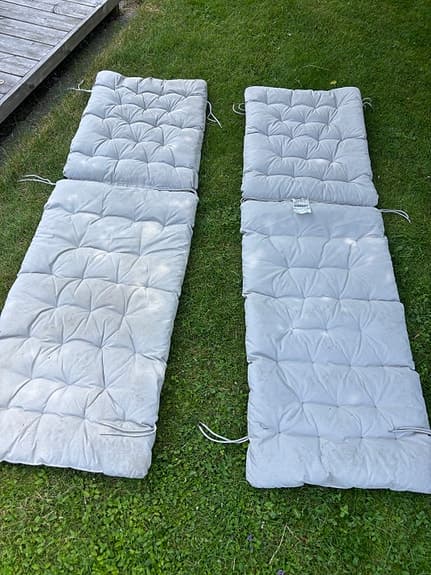 IKEA Kuddarna dynor till solsäng ljusgrå
