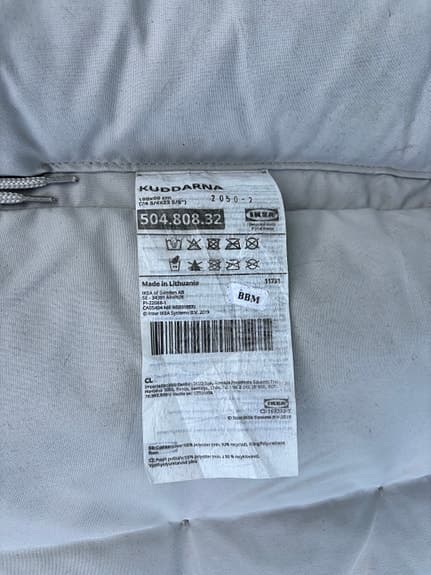 IKEA Kuddarna dynor till solsäng ljusgrå