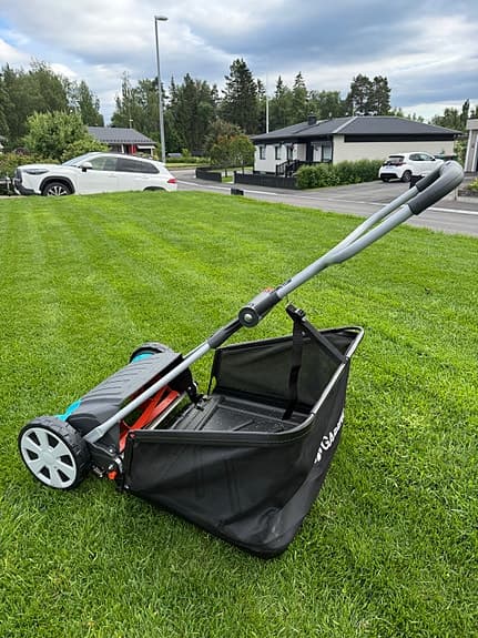 Gardena 400c cylindergräsklippare med uppsamlare