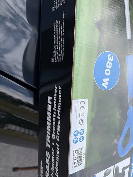 Grästrimmer 380W med justerbart trimmerhuvud