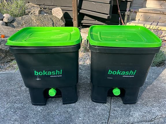 Bokashi komposthinkar svart/grön