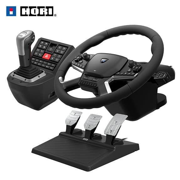 Hori ratt och pedaler med växelspak för PC/konsole