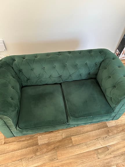 Grön Chesterfield soffa - Som Ny