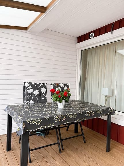 Jutlandia Maderup trädgårdsbord B90xL150 svart