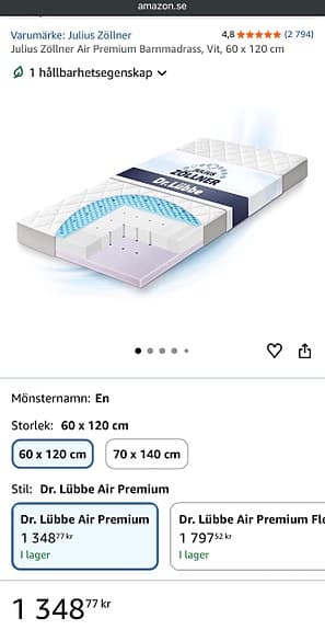Julius Zöllner Air Premium Baby Mattress
