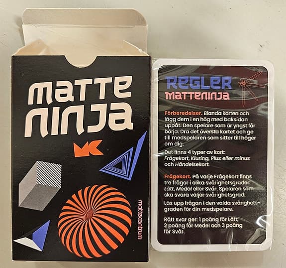 NYTT Kortspel Matteninja matematikspel