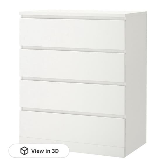 Ikea Malm byrå 4 lådor