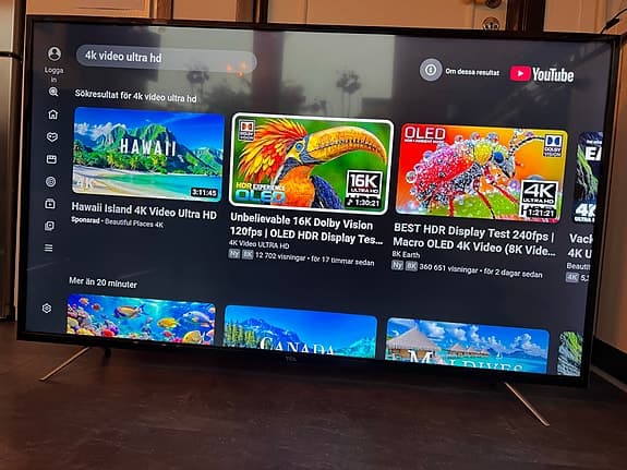TCL 55” UHD 4K Smart Tv inkl Google Chromcast 3