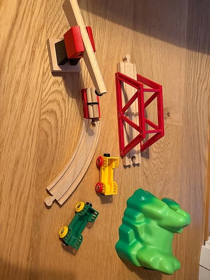 Brio räls med tillbehör